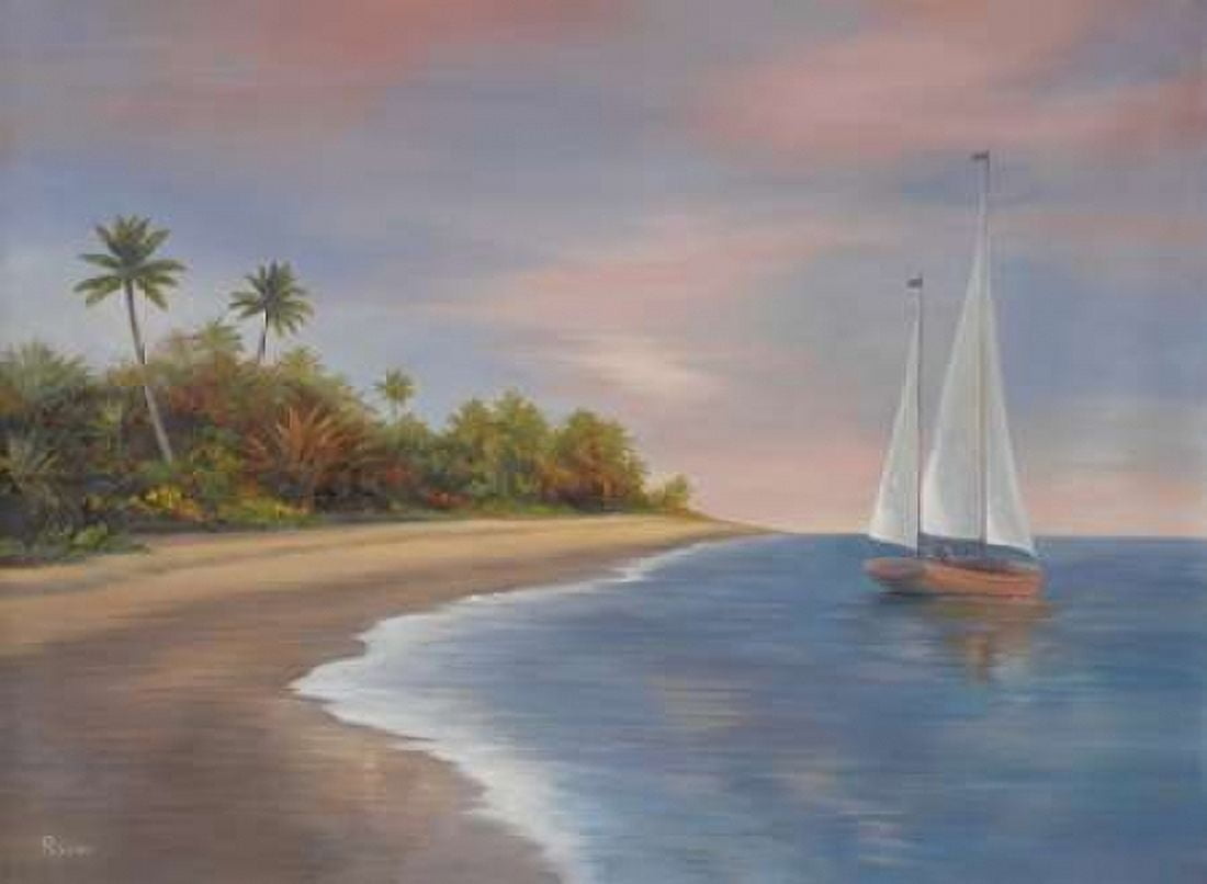 Tropical Beach I Canvas Art - Vivien Rhyan (18 x 24)