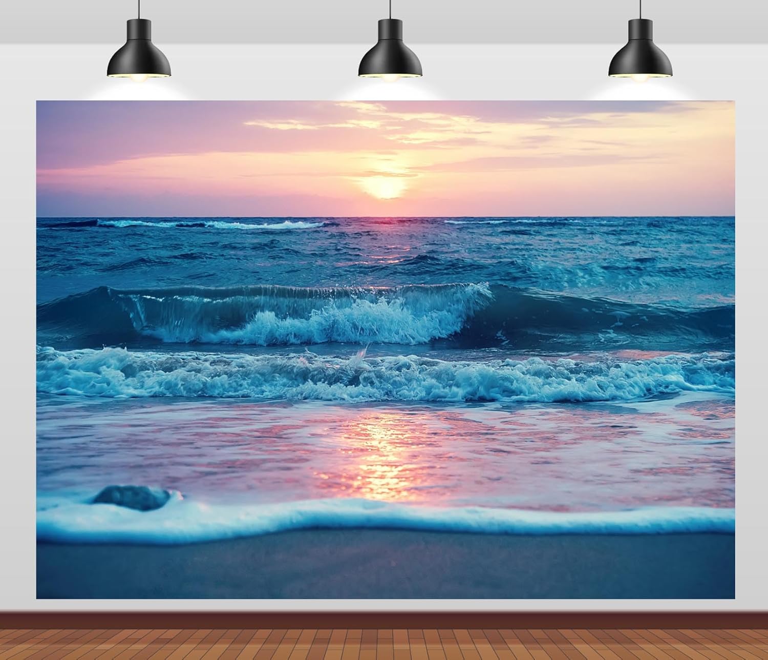 Sunrise Morning Ocean Aquarium Decorations Reference: Tropical Beach Island Backdrop Sunrise Blue Sea Ocean Waves Background