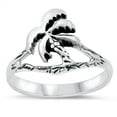 thumbnail image 1 of Tropical Beach Palm Tree Ring .925 Sterling Silver Band Jewelry Female Male Unisex Size 10, 1 of 4