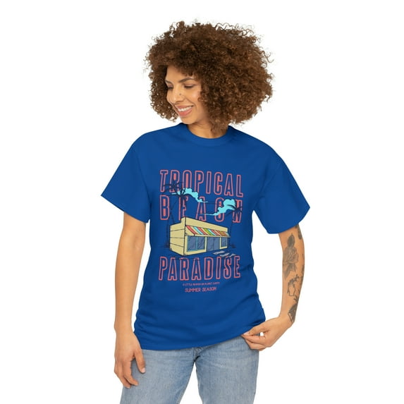 Tropical Beach Paradise Streetwear Unisex Heavy Cotton Bella Canvas T-Shirt