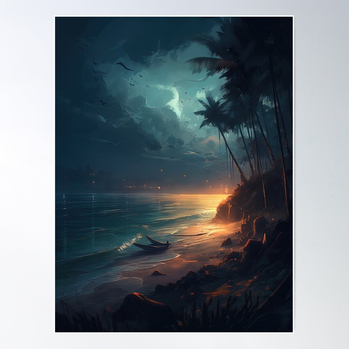 369 Prints Zanzibar Tropical Beach Art Print - Coastal Escape Wall Decor African Adventure Posterxotic Paradise Unframed 16x24