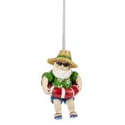 Tropical Beach SANTA IN INNER TUBE Christmas Ornament by Midwest CBK