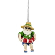 Tropical Beach SANTA IN INNER TUBE Christmas Ornament by Midwest CBK