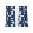 thumbnail image 1 of Tropical Beach Sheer Curtains 72 Inch Long 2 Panels, Summer Coconut Tree Anchor Boat Blue White Plaid Light Filtering Rod Pocket Curtains, Sheer Voile Drapes for Living Room Bedroom, 52"x72", 1 of 8