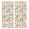 thumbnail image 1 of Tropical Beach Starfish Placemats, Set of 6 Heat Resistant Wrinkle Free Flax Table Mats, Machine Washable Coastal Ocean Summer Dining Room Decor, 1 of 5