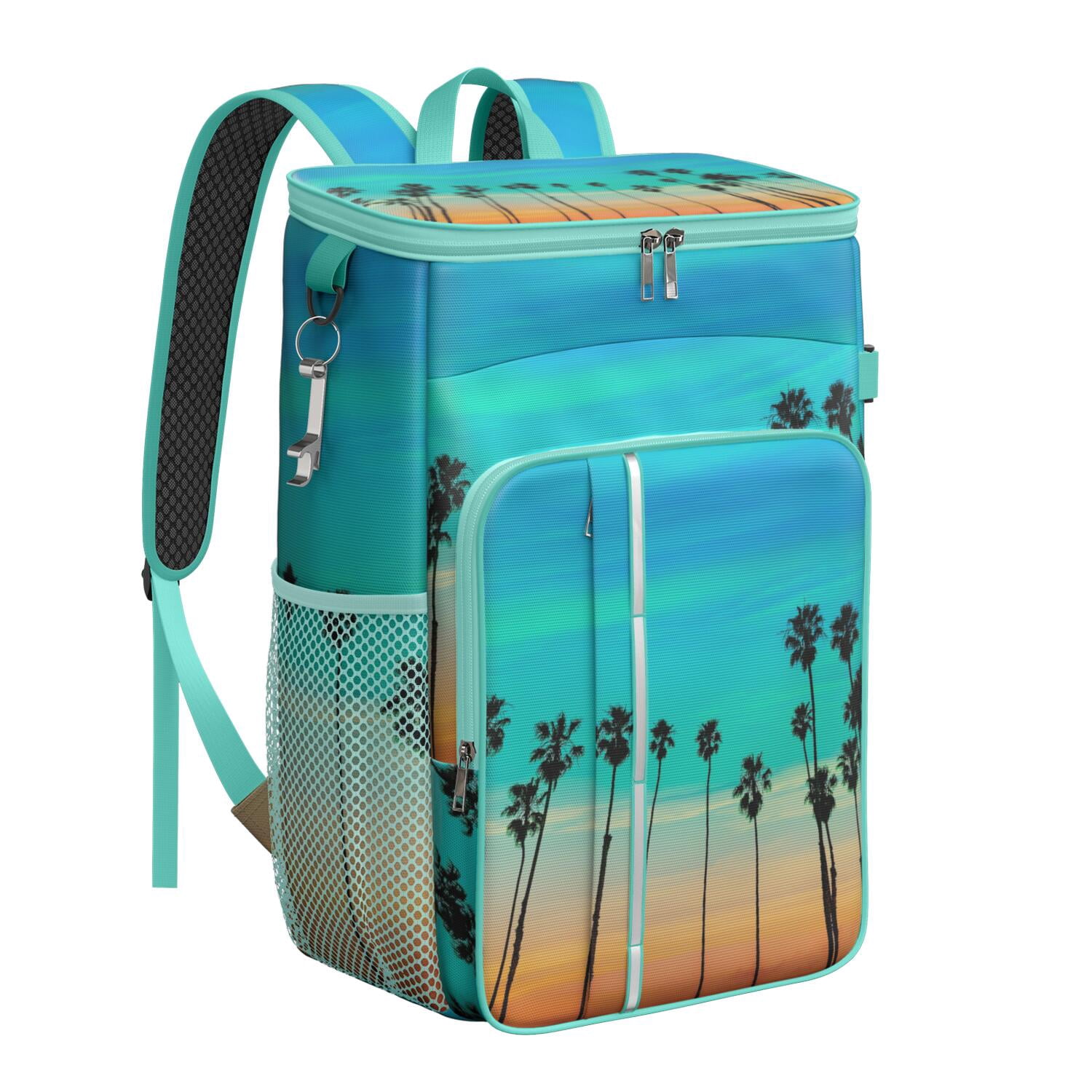Tropical Beach Sunset Cooler Backpack - 20L Insulated Soft Cooler Bag, Multiple Pockets for Organization, Great for Families & Travelers