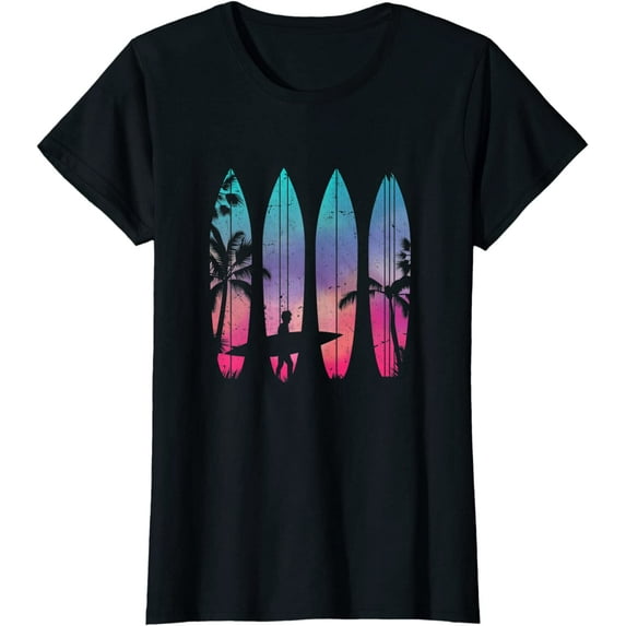 Tropical Beach Surf Surfboard Surfing Surfer Ocean Surfing T-Shirt