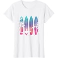 thumbnail image 1 of Tropical Beach Surf Surfboard Surfing Surfer Ocean Surfing T-Shirt, 1 of 3
