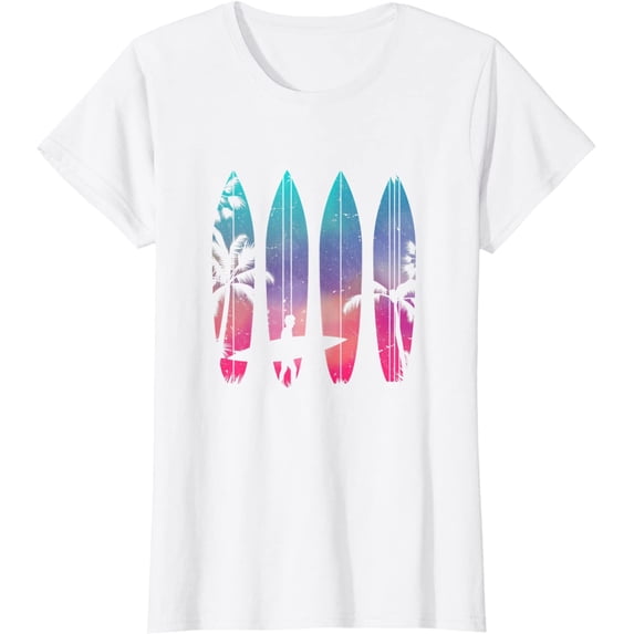 Tropical Beach Surf Surfboard Surfing Surfer Ocean Surfing T-Shirt