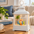 Tropical Beach Themed Snow Globe Lantern with Music and Light, Coconut ...