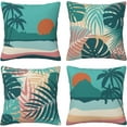 thumbnail image 1 of Tropical Beach Throw Pillow Covers 18x18 inch Set of 4 Coastal Summer Pillow Cases Nautical Decorative Cushion Covers for Sofa Couch, 1 of 6