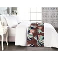 thumbnail image 1 of Tropical Bed Runner, Colorful Monstera Leaves Flowers Oversimplified Abstract Illustrations, Decorative Accent Bedding Scarf for Hotels Homes & Guest Rooms, Queen, Pale Salmon Seafoam, by Ambesonne, 1 of 3