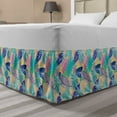thumbnail image 1 of Tropical Bed Skirt, Exotic Hawaiian Flora with Colorful Foliage Leaves Illustration of Summer Nature, Elastic Bedskirt Dust Ruffle Wrap Around for Bedding Decor, 4 Sizes, Multicolor, by Ambesonne, 1 of 2