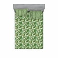 thumbnail image 1 of Tropical Bedding Set with Sheet & Covers, Composition of Flowers and Fern Leaves Exotic Hawaiian Foliage Digital Design, Printed Bedroom Decor 2 Shams, 4 Sizes, Multicolor, by Ambesonne, 1 of 3