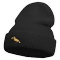 thumbnail image 1 of Tropical Bird Icon Embroidered Waffle Knit Cuff Beanie - Black OSFM, 1 of 5