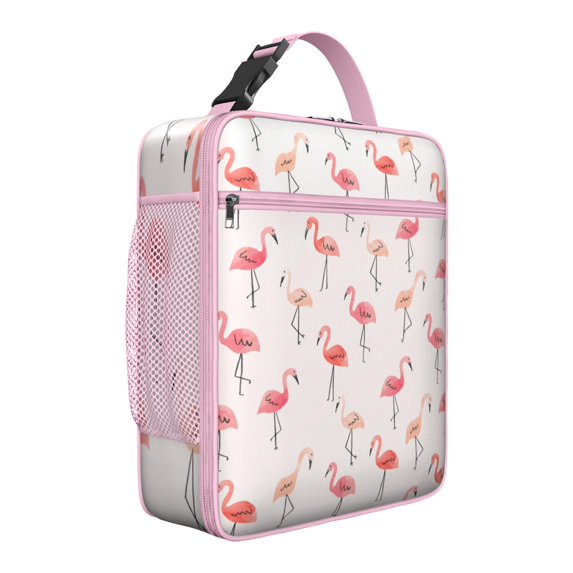 Tropical Bird Insulated Lunch Bag Box Student Reusable Lunch Tote Bag with Detachable Handle Portable Lunch Bag Work Travel