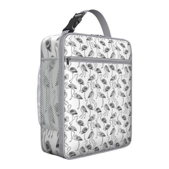 Tropical Bird Insulated Lunch Box Men Reusable Lunch Bag with Water Bottle Holder Lunch Box Containers Work Hiking