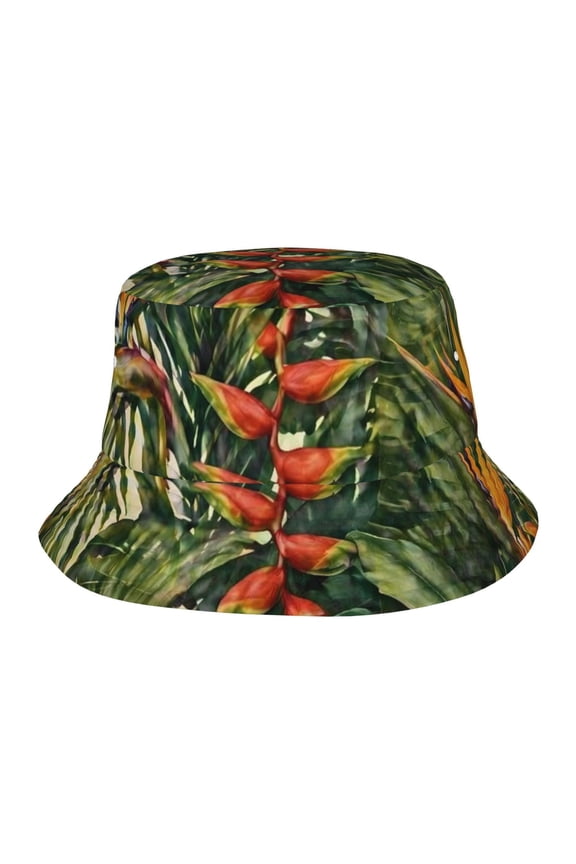 Tropical Bird Of Paradise Fisherman's Hat Casual and Breathable Sun Hat for Men and Women