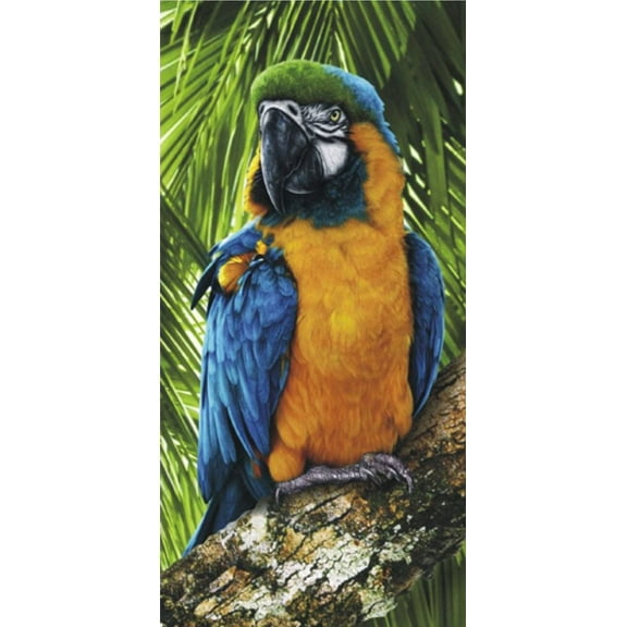 Tropical Bird Parrot Beach Towel 30" x 60" 100% Cotton