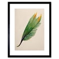thumbnail image 1 of Tropical Bird of Paradise Leaf Botanical Illustration Artwork Framed Wall Art Print 9X7 Inch, 1 of 5