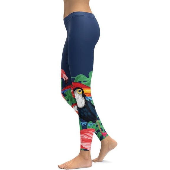 Tropical Birds Leggings Size: XL for Women | FIERCEPULSE
