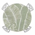 thumbnail image 1 of Tropical Bloom Silhouettes Round Tablecloth for 36-44 Inch Tables, Fitted Table Cover with Elastic Edge, Green Palm Leaf Waterproof Outdoor Table Cloth Protector for Patio Garden Dinner Picnic, 1 of 9
