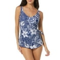thumbnail image 1 of Tropical Bloom V-Neck Sarong One-Piece Swimsuit, 1 of 3