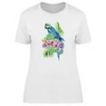 thumbnail image 1 of Tropical Blue Bird On Bouquete T-Shirt Women -Image by Shutterstock, Female Medium, 1 of 2