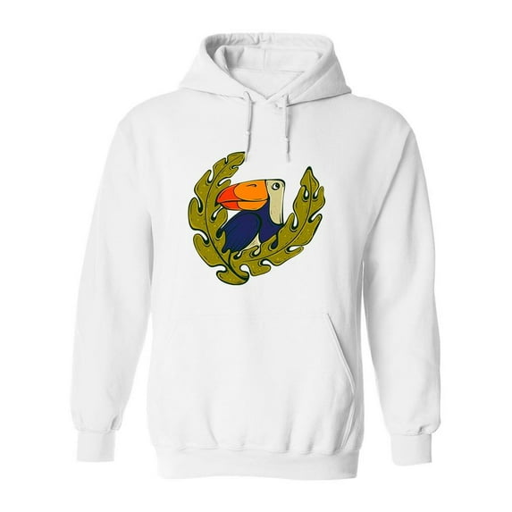 Tropical Blue Toucan Hoodie Men -Image by Shutterstock, Male XX-Large