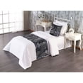 thumbnail image 1 of Tropical Boho Bed Runner Set, Oriental Design Backdrop With Dragonfly and Floral Pattern Print, Decorative Bedding Scarf & a Pillow Sham for Hotels Homes, Twin, Dark Ceil Blue Khaki, by Ambesonne, 1 of 3