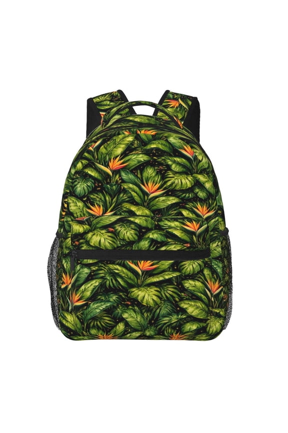 Tropical Botanical Art Backpack Lightweight Rucksack Travel Bag for Men and Women