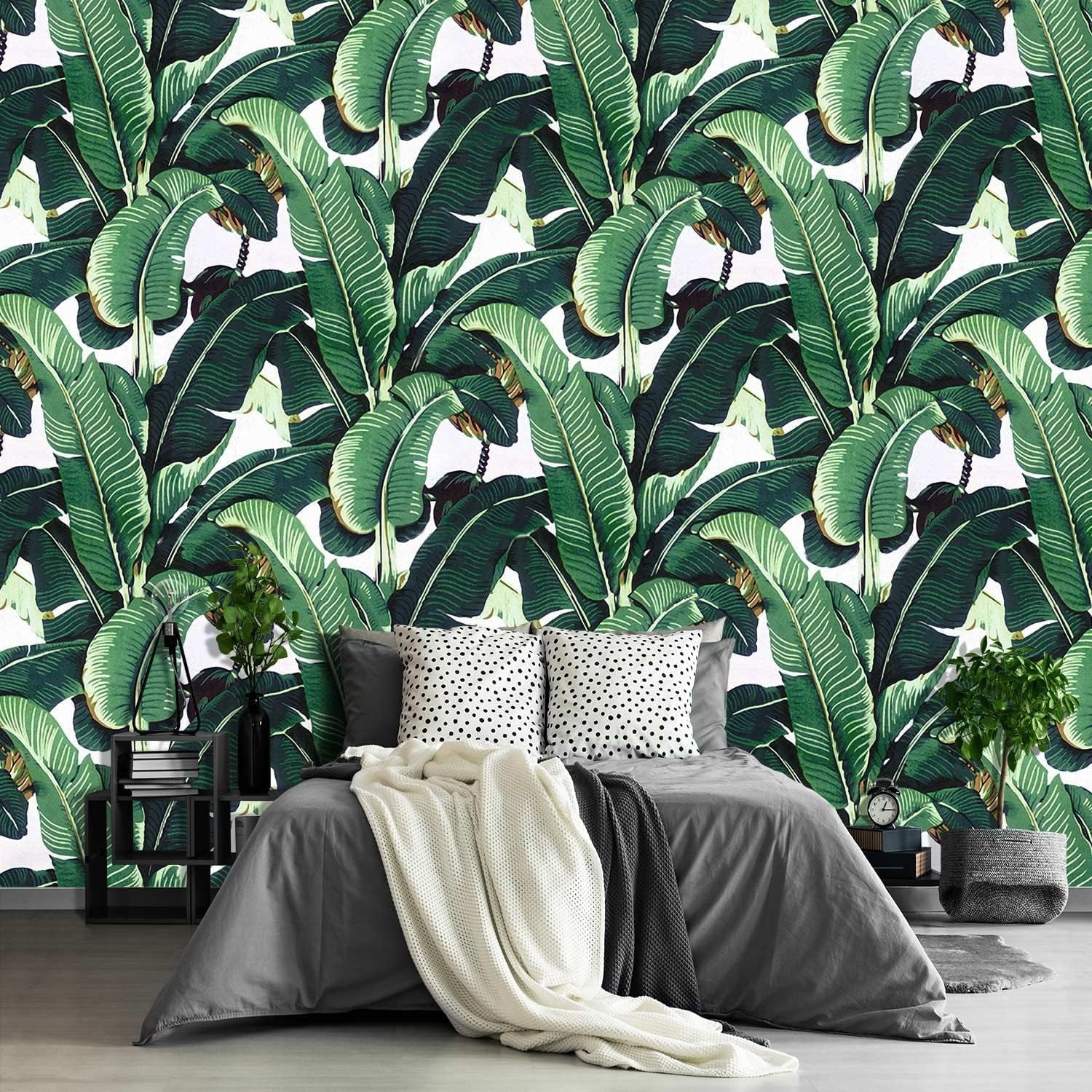 - Tropical Botanical Banana Leaf Wallpaper Plant Large Wall Mural for ...
