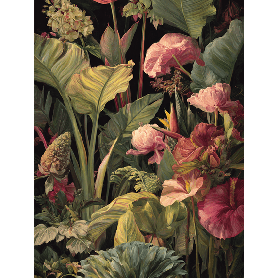 Tropical Botanical Canvas Print Wall Art for Living Room Office Dining Room Hallway
