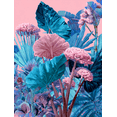 thumbnail image 1 of Tropical Botanical Floral Canvas Wall Art, Living Room Bedroom Cafe Restaurant Hallway Decor, 1 of 8