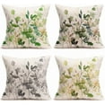 thumbnail image 1 of Tropical Botanical Plant Decorative Throw Pillow Covers Pack of 4 Watercolor Green Leaf Pattern Throw Pillow Case Cushion Cover Home Décor Sofa Decorative Pillowcase 18 X 18 Inch (Leaf), 1 of 5
