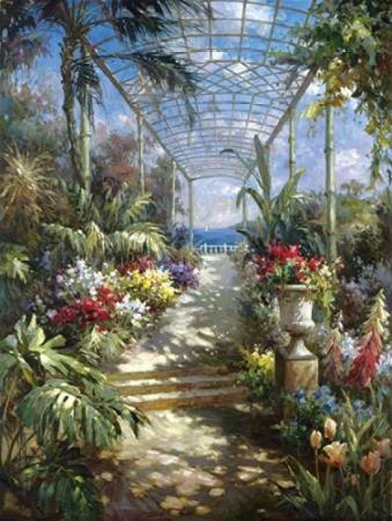 Tropical Breezeway Canvas Art - James Reed (18 x 24)