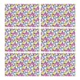 thumbnail image 1 of Tropical Butterfly Floral Artistic Pattern Heat Resistant Flax Table Mats, Wrinkle Free Machine Washable Place Mats for Dining Table, Cute Aesthetic Design for Butterfly Lover, Set of 6, 1 of 5