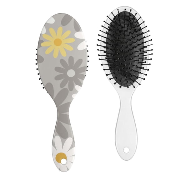 Tropical Butterfly Print Paddle Brush - Anti-Frizz, Scalp Massage, Works on Wet & Dry Hair