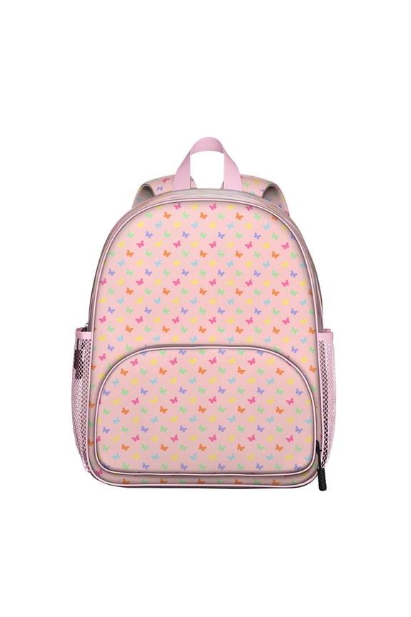 Tropical Butterfly Print Student Backpack – Colorful Floral Pattern with Wings and Watercolor Aesthetic Nature Design