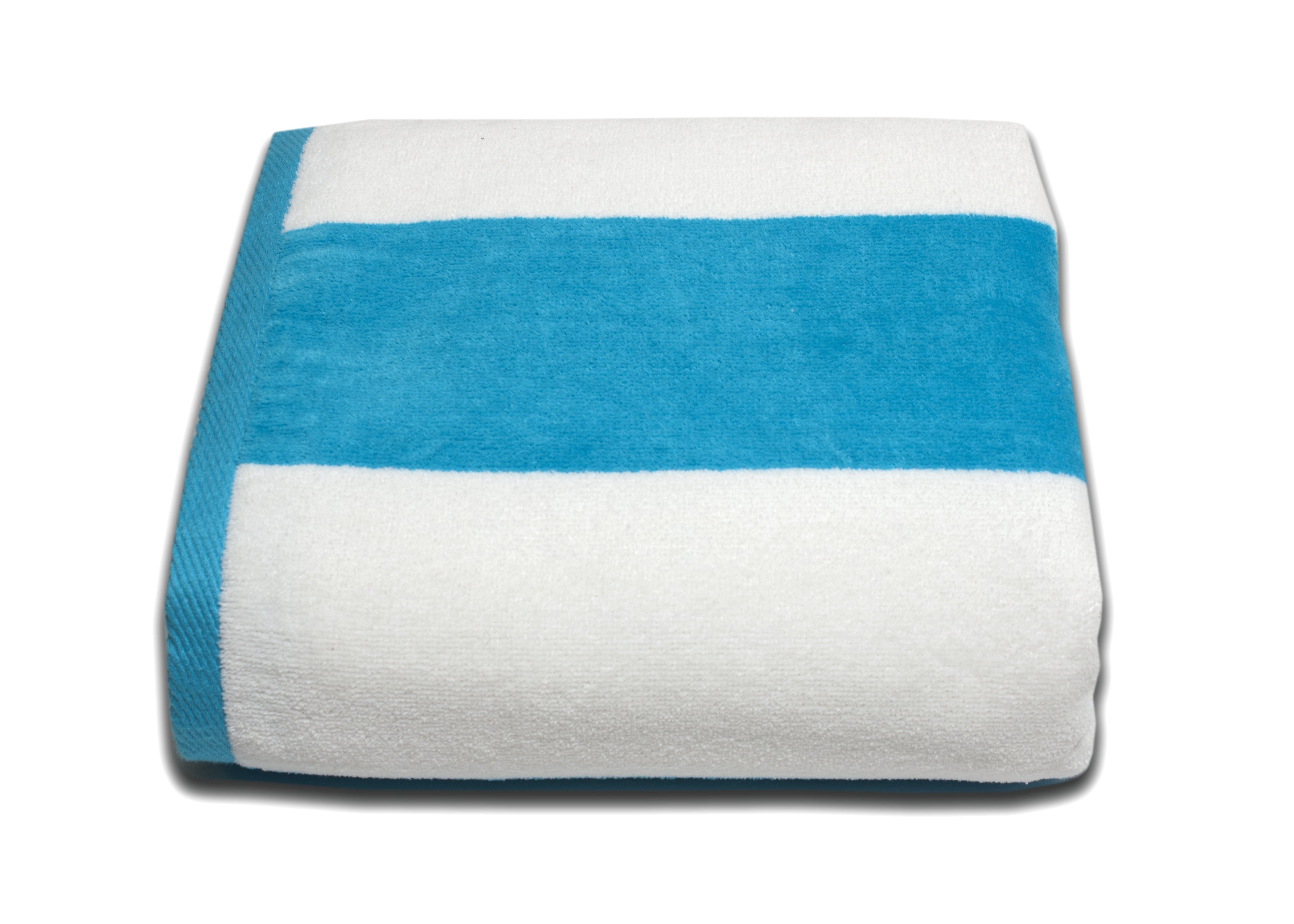 Tropical Cabana 100% Cotton Velour Wide Stripe Beach Towel