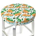 thumbnail image 1 of Tropical Capybara Round Bar Stool Seat Covers, Elastic Round Chair Cover Stool Seat Slipcover Bar Stool Cushions Round Pad for 12-14 inch, 1 of 5