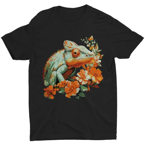 Tropical Chameleon Wildlife Lizard Owner Lover Gift Colorful Nature T-Shirt Tee | eBay