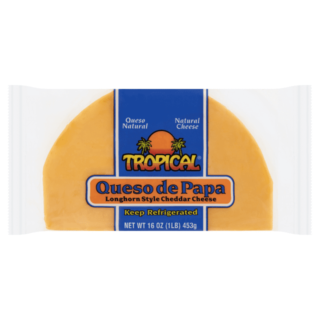 Tropical Cheese Queso De Papa, Longhorn Style Cheddar Cheese, 16oz