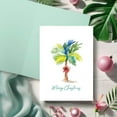 thumbnail image 1 of Tropical Christmas Card with Palm Tree Design – Watercolor Artwork, "Merry Christmas" Message, Blank Inside – Perfect for Holiday Greetings and Festive Wishes, 1 of 2