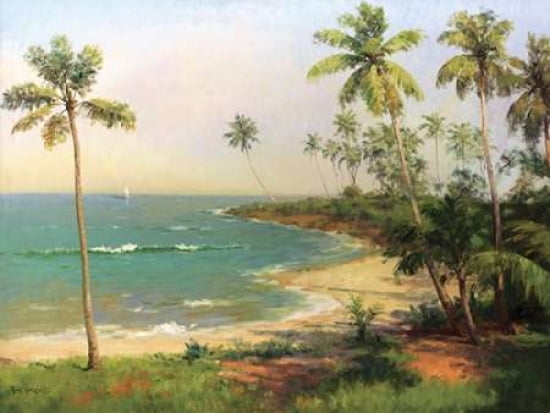 Tropical Coastline Canvas Art - Dupre (18 x 24)