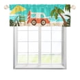 thumbnail image 1 of Tropical Coconut Tree Truck Beach Curtain Valance Rod Pocket 54''x18'' Car Sea Ocean Curtains Summer Window Treatment Topper Panel for Kitchen Living Room Bedroom Bathroom Farmhouse Decor, 1 of 7