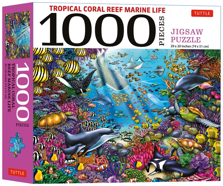 Tropical Coral Reef Marine Life - 1000 Piece Jigsaw Puzzle: Finished Size 29 in X 20 Inch (74 X 51 CM), (Hardcover)
