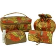 thumbnail image 1 of Tropical Cosmetic Case Travel Bag Organizer 4 Piece Set, 1 of 2