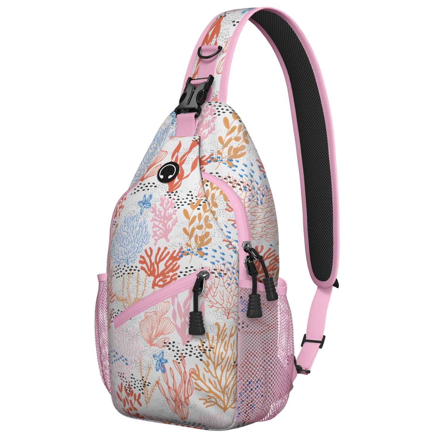 Tropical Crossbody Bag - Nautical Themed Lightweight Shoulder Backpack for Outdoor Adventures - Durable Anti-Theft Design for Beach, Travel, Urban Use