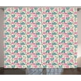 thumbnail image 1 of Ambesonne Tropical Curtains 2 Panel Set, Flip Flops and Starfishes, 108" x 108", Multicolor, 1 of 3